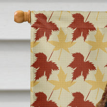 Load image into Gallery viewer, Springer Spaniel Fall Leaves Portrait Flag Canvas House Size