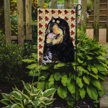 Load image into Gallery viewer, Tibetan Mastiff Fall Leaves Portrait Garden Flag – Decorative Outdoor Yard Flag