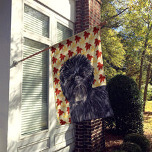 Load image into Gallery viewer, Affenpinscher Fall Leaves Portrait Flag Canvas House Size