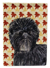 Load image into Gallery viewer, Affenpinscher Fall Leaves Portrait Flag Canvas House Size