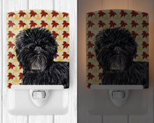 Load image into Gallery viewer, Affenpinscher Fall Leaves Portrait Ceramic Night Light SS4345CNL