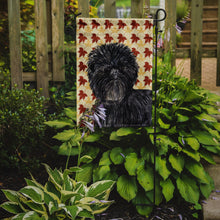 Load image into Gallery viewer, Affenpinscher Fall Leaves Portrait Garden Flag – Decorative Outdoor Yard Flag