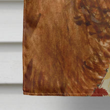 Load image into Gallery viewer, Sussex Spaniel Fall Leaves Portrait Flag Canvas House Size