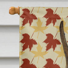 Load image into Gallery viewer, Boxer Brindle Fall Leaves Portrait Flag Canvas House Size