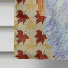Load image into Gallery viewer, English Toy Spaniel Fall Leaves Portrait Flag Canvas House Size
