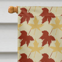 Load image into Gallery viewer, Irish Wolfhound Fall Leaves Portrait Flag Canvas House Size