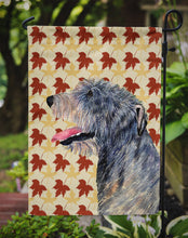 Load image into Gallery viewer, Irish Wolfhound Fall Leaves Portrait Garden Flag – Decorative Outdoor Yard Flag