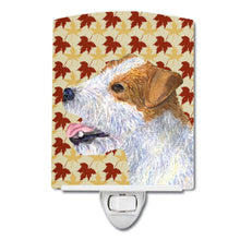 Load image into Gallery viewer, Jack Russell Terrier Fall Leaves Portrait Ceramic Night Light SS4352CNL