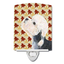 Load image into Gallery viewer, Dandie Dinmont Terrier Fall Leaves Portrait Ceramic Night Light SS4353CNL