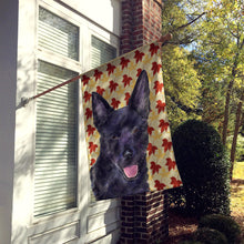 Load image into Gallery viewer, Australian Kelpie Fall Leaves Portrait Flag Canvas House Size