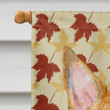 Load image into Gallery viewer, Bull Terrier Fall Leaves Portrait Flag Canvas House Size