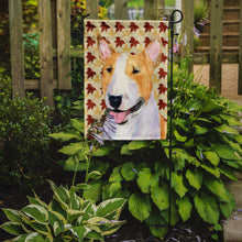 Load image into Gallery viewer, Bull Terrier Fall Leaves Portrait Garden Flag – Decorative Outdoor Yard Flag