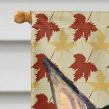 Load image into Gallery viewer, Doberman Fall Leaves Portrait Flag Canvas House Size
