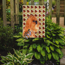 Load image into Gallery viewer, Brussels Griffon Fall Leaves Portrait Garden Flag – Decorative Outdoor Yard Flag