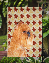 Load image into Gallery viewer, Brussels Griffon Fall Leaves Portrait Garden Flag – Decorative Outdoor Yard Flag