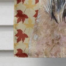Load image into Gallery viewer, Wheaten Terrier Soft Coated Fall Leaves Portrait Flag Canvas House Size
