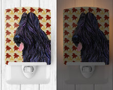 Load image into Gallery viewer, Briard Fall Leaves Portrait Ceramic Night Light SS4367CNL
