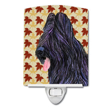 Load image into Gallery viewer, Briard Fall Leaves Portrait Ceramic Night Light SS4367CNL