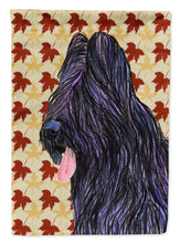 Load image into Gallery viewer, Briard Fall Leaves Portrait Garden Flag – Decorative Outdoor Yard Flag