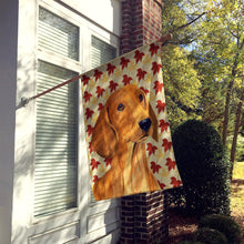 Load image into Gallery viewer, Dachshund Fall Leaves Portrait Flag Canvas House Size