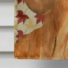 Load image into Gallery viewer, Dachshund Fall Leaves Portrait Flag Canvas House Size