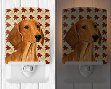 Load image into Gallery viewer, Dachshund Fall Leaves Portrait Ceramic Night Light SS4369CNL