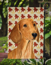 Load image into Gallery viewer, Dachshund Fall Leaves Portrait Garden Flag – Decorative Outdoor Yard Flag
