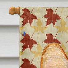 Load image into Gallery viewer, Corgi Fall Leaves Portrait Flag Canvas House Size