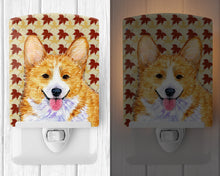Load image into Gallery viewer, Corgi Fall Leaves Portrait Ceramic Night Light SS4370CNL