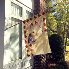 Load image into Gallery viewer, French Bulldog Fall Leaves Portrait Flag Canvas House Size