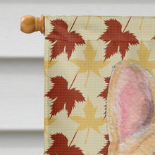 Load image into Gallery viewer, French Bulldog Fall Leaves Portrait Flag Canvas House Size