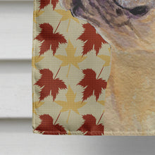 Load image into Gallery viewer, French Bulldog Fall Leaves Portrait Flag Canvas House Size
