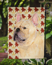 Load image into Gallery viewer, French Bulldog Fall Leaves Portrait Garden Flag – Decorative Outdoor Yard Flag