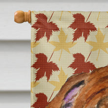 Load image into Gallery viewer, Bulldog English Fall Leaves Portrait Flag Canvas House Size