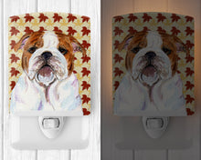 Load image into Gallery viewer, Bulldog English Fall Leaves Portrait Ceramic Night Light SS4372CNL