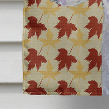 Load image into Gallery viewer, Bedlington Terrier Fall Leaves Portrait Flag Canvas House Size