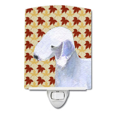 Load image into Gallery viewer, Bedlington Terrier Fall Leaves Portrait Ceramic Night Light SS4373CNL