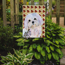 Load image into Gallery viewer, Maltese Fall Leaves Portrait Garden Flag – Decorative Outdoor Yard Flag