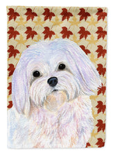 Load image into Gallery viewer, Maltese Fall Leaves Portrait Garden Flag – Decorative Outdoor Yard Flag
