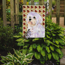 Load image into Gallery viewer, Maltese Fall Leaves Portrait Garden Flag – Decorative Outdoor Yard Flag