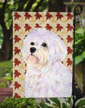 Load image into Gallery viewer, Maltese Fall Leaves Portrait Garden Flag – Decorative Outdoor Yard Flag