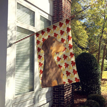 Load image into Gallery viewer, Doberman Fall Leaves Portrait Flag Canvas House Size