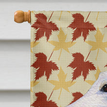 Load image into Gallery viewer, Borzoi Fall Leaves Portrait Flag Canvas House Size