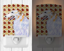 Load image into Gallery viewer, Borzoi Fall Leaves Portrait Ceramic Night Light SS4381CNL