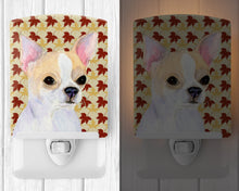 Load image into Gallery viewer, Chihuahua Fall Leaves Portrait Ceramic Night Light SS4382CNL