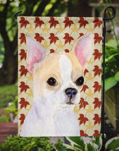 Load image into Gallery viewer, Chihuahua Fall Leaves Portrait Garden Flag – Decorative Outdoor Yard Flag