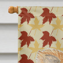 Load image into Gallery viewer, Chihuahua Fall Leaves Portrait Flag Canvas House Size