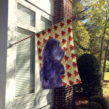 Load image into Gallery viewer, Cocker Spaniel Fall Leaves Portrait Flag Canvas House Size