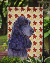 Load image into Gallery viewer, Cocker Spaniel Fall Leaves Portrait Garden Flag – Decorative Outdoor Yard Flag