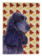 Load image into Gallery viewer, Cocker Spaniel Fall Leaves Portrait Garden Flag – Decorative Outdoor Yard Flag